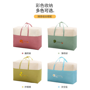 Oxford Cloth Quilt Storage Bag Extra Large Rectangle Canvas Clothing Organizer For Bedroom Moving Packing - Product Image 4