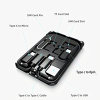 Kit de câble de données USB multifonction multiport 6 en 1 60w adaptateur de téléphone à Charge super rapide Kit de câble de charge pour accessoires Iphone