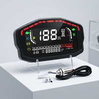 Instrument LCD à écran couleur réglable 1-6 vitesses carburateur EFI voiture universel
