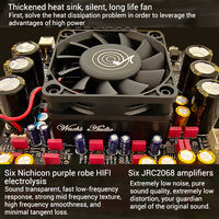 Module d'amplificateur de haut-parleur numérique WUZHI AUDIO AS21P 2.1 canaux Six JRC2068, carte 300Wx2+600W, module sonore, caisson de basses TPA3255