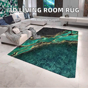 Modern Persian Floral Design 3D Polyester Machine Made Large Custom Carpet Rug for Living Room <b>Home</b> <b>Textiles</b> for Prayer - Product Image 2