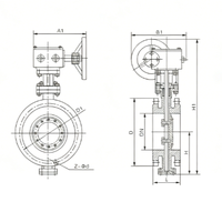 Válvulas de Mariposa Manuales de Metal Multicapa con Brida y Sello Rígido para Proyectos Internacionales de Carpa Journey (Modelo D343/D643/D943)