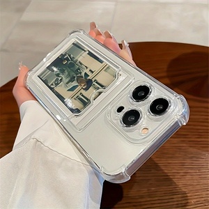 Coque de protection transparente en TPU durable avec fente pour cartes pour iPhone séries 17/16/15/14/13/12/11 – Housse arrière transparente anti-chute - Product Image 2