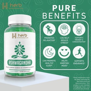 OEM ODM ฉลากส่วนตัว ashwagandha สำหรับความเครียด, cortisol, การตอบสนอง, การผ่อนคลาย, การนอนหลับ, ashwagandha Gummies - Product Image 3