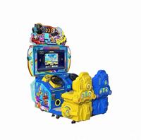 Machine de jeu d'arcade de course automobile pour enfants, à monnayeur, en métal, avec simulateur de conduite double pour enfants, pour centre de divertissement