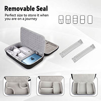 Vente en gros d'accessoires de voyage en EVA, organiseur électronique portable, étui de voyage, organiseurs technologiques, étui rigide à fermeture éclair