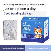 Ventes en gros de couches pour animaux de compagnie universelles emballées dans des emballages de dessins animés, légères, respirantes, anti-fuites, hautement absorbantes pour chiens mâles et femelles