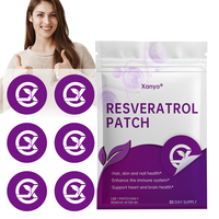 Patch transdermique antioxydant au resvératrol personnalisé en gros pour la santé des cheveux, de la peau et des ongles, et le soutien de la santé cardiaque et cérébrale
