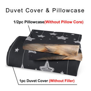 Sıcak Fırsat Uyuyan Köpek Yıldızları Nevresim Takımı Yastık Kılıfı Seti <span class=keywords><strong>3</strong></span> Parça Hayvan Polyester Yorgan Kılıfı Yatak Örtüsü Seti - Product Image 6