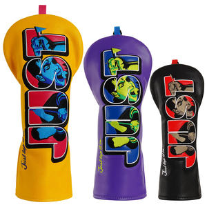 En stock accessoires de golf Black Ghosts Skeleton Golf Club Head Covers Custom Pu Leather Driver 1 3 5 Wood Cover Golf Headcover - Product Image 4