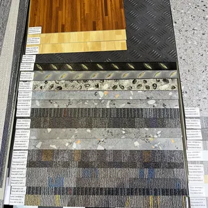 Azulejos de suelo de vinilo con textura de piel de mármol cuadrado para uso en oficina