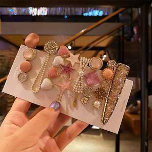 Popolare elegante 1 set di perle fatte a mano fermagli per capelli set di accessori per spille da artiglio per le donne - Product Image 2