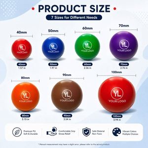 Pelota Antiestrés de Espuma de PU Redonda con Impresión a Color, Personalizable con Logotipo, Regalos Promocionales Duraderos, Reducción de Presión - Product Image 2
