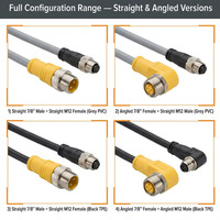 Dây cáp hai đầu Lumberg Automation 7/8" + M12 CANopen DeviceNet 5 cực thẳng góc cạnh PVC TPE, hàng có sẵn tại Trung Quốc, hỗ trợ chuyên gia