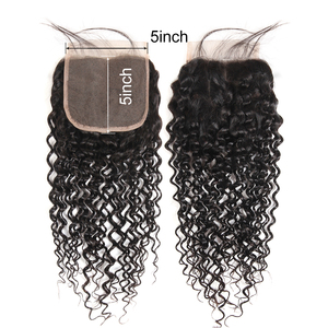 生缅甸束人发扭结卷发波3束带4x4 5x5蕾丝闭合缅甸卷曲发束带闭合 - Product Image 6