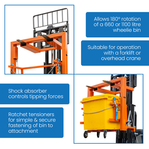 500kg 용량 앵무새 부리 드럼 리프터 이중 지게차 보조 장비 및 드럼 처리 도구 - Product Image 5