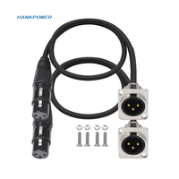Connecteur de passage pour montage sur panneau XLR Câble de raccordement XLR mâle à femelle pour équipement audio de microphone