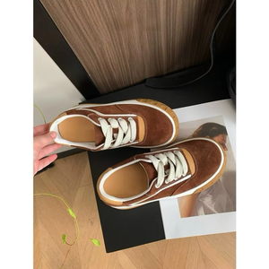 2026 <b>Top</b> Quality Luxury Designer Sneakers Men's Evergreen Spring/Summer Breathable Retro Chunky Suede Denim Panel Court Sneakers - Product Image 4