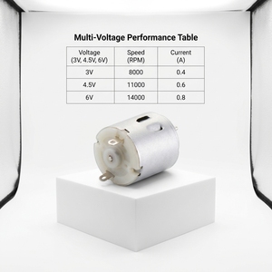 Moteur CC haute vitesse RE-260 3V, pièces de loisirs créatifs, micro-moteur électrique pour projets scientifiques DIY, étudiants, laboratoire scolaire, rond - Product Image 5