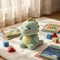 Peluche dinosaure OEM originale, personnalisée selon le design du client, animal en peluche sur mesure, produit de marque, mignonne et douce, rembourrée en coton PP et polyester