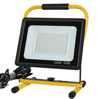 Projecteur de travail LED avec trépied, portable, étanche, pour chantier, construction, extérieur, camping