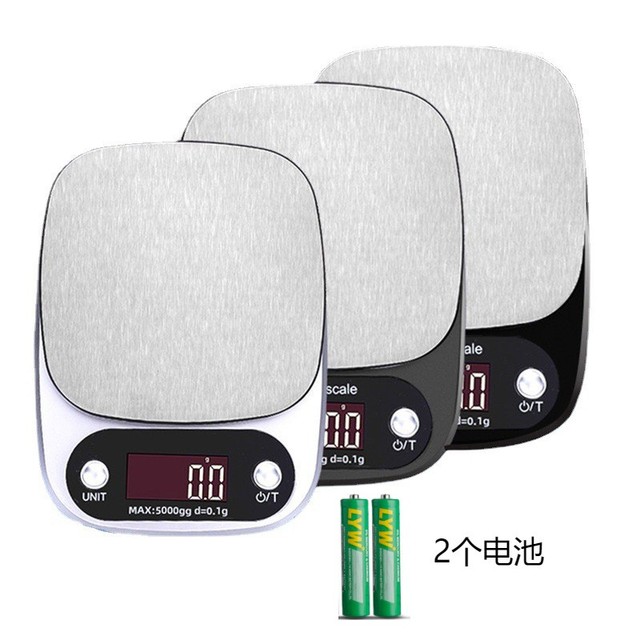Stainless Steel Digital Kitchen Scale 0.1g Precise Graduation 5 Units Easy Cleanup for Baking & Cooking Maximum Weight 10kg