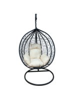 Chaise suspendue en forme de nid d'oiseau, construction solide, résistante aux intempéries, chaise en osier en forme de larme