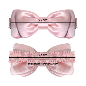 Diadema <span class=keywords><strong>de</strong></span> Seda con Lazo <span class=keywords><strong>de</strong></span> 16/19/22 MM, Ajustable, para Maquillaje Facial, Lavado <span class=keywords><strong>de</strong></span> Rostro, Cuidado <span class=keywords><strong>de</strong></span> <span class=keywords><strong>la</strong></span> Piel, Suave, Elástica y Cómoda - Product Image 4