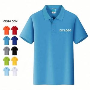 เสื้อโปโลผ้าฝ้ายเนื้อนุ่ม ราคาถูก เสื้อโปโลชายแขนสั้นเรียบง่าย สำหรับสกรีนโลโก้ - Product Image 2