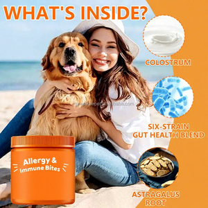 Suplemento Inmunológico y Antialérgico para Mascotas del Fabricante OEM, Allergy Immune Bites, 90 Unidades, Masticables Blandos con Sabor a Salmón - Product Image 4