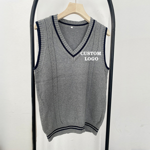 Maglioni senza maniche con scollo a V in maglia autunno inverno e inverno maglioni - Product Image 4