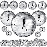 Hochwertige Extragroße Silberne 100 cm Glas-Discokugel Spiegelkugel für Outdoor-Weihnachtsfeiern Hochzeiten Neujahrsdekorationen