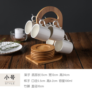Bianco Semplicità Ceramica Tazza di <span class=keywords><strong>Caffè</strong></span> Piattino Set 100/180ml Tazza di Tè del Pomeriggio con il Supporto di Tazza Casa Semplicità Tazza set di Bicchieri - Product Image 3