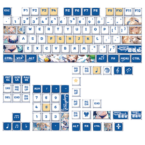 Teclas SAX, Juego de Teclas PBT con Sublimación de Tinta, 125 Teclas, Compatible con la Mayoría de los Diseños <span class=keywords><strong>ANSI</strong></span> 61/68/84/87/100/104/108 Teclas, Teclado Mecánico - Product Image 1