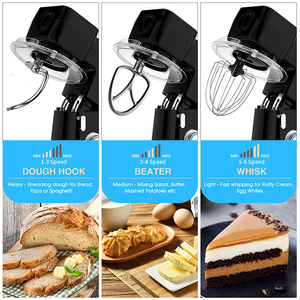 Oem tùy chỉnh 5 trong 1 điện bột thực phẩm đứng <span class=keywords><strong>Mixer</strong></span> đa chức năng thiết bị nhà bếp cho dễ dàng nướng - Product Image 4
