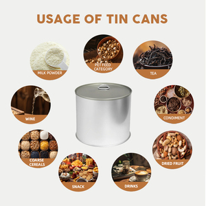 Dễ Dàng Mở Kín Kim Loại Lon Thiếc 99Mm Đường Kính Tinplate Vòng Nhôm Lon Cho Trái Cây Sấy Khô Nuts Logo In Ấn Có Sẵn Tùy Chỉnh - Product Image 4