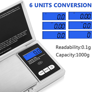Mini Túi điện tử Quy mô Chất lượng cao 0.01g/200g đồ trang sức kỹ thuật số có trọng lượng quy mô thép không gỉ LCD 500g - Product Image 3