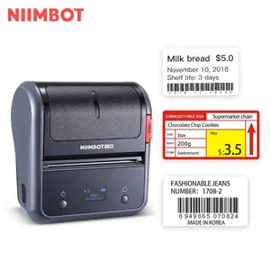 Niimbot B3S 3 pulgadas de ancho de impresión térmica Etiqueta inteligente impresora 75mm mini impresora para las etiquetas de los alimentos