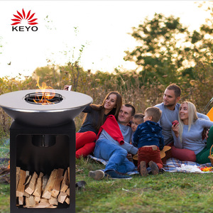 Vertical Wood Burning Fire Pit Garden Table Barbecue Grill European Style Outdoor Heater Firepit BBQ Wood Fired Stove - Product Image 2