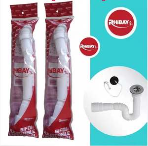 ملحقات الحمام من كلوريد البولي فينيل ، سعر متين ، أنبوب تصريف النفايات المرن ، حوض منخفض - Product Image 6