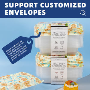 アメリカンスタイルラミネートフィルムランチボックス特注ロゴとデザインアウターパッケージ個人用食事準備容器 - Product Image 4