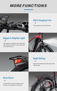 Bicicleta Eléctrica Duotts F26 Lite, Envío Gratis desde la UE, Bicicleta de Montaña con Llantas Gruesas, 48V 18AH, E-bike F26 - Product Image 6