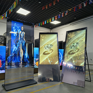 Écran publicitaire numérique et d'affichage LCD tactile capacitif sur pied pour intérieur, 32, 43, 55, 65 pouces, Android, effet miroir magique - Product Image 4