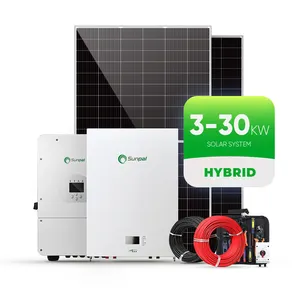 Growatt 하이브리드 태양 에너지 시스템 10Kw 15Kw 20Kw 가정용 Lifepo4 배터리