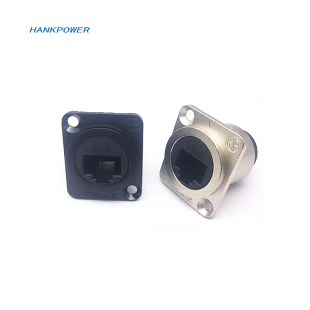 RJ45 Cat6 Socket D-Type Module Industrial Panel Mount Bulkhead Signal Network Ethernet Extension Interface Adapter