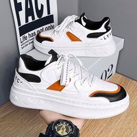 Chaussures de sport décontractées pour hommes, nouvelle collection printemps, prix de gros, tendance, polyvalentes, basses, blanches, rehaussantes, pour le skateboard et les étudiants