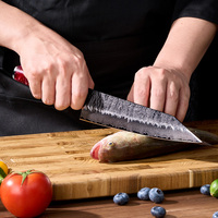 Couteau de cuisine japonais Kiritsuke Amber 8 pouces en acier Damas VG10 à 67 couches, couteau de chef tranchant, hachoir forgé à la main, outil de cuisson