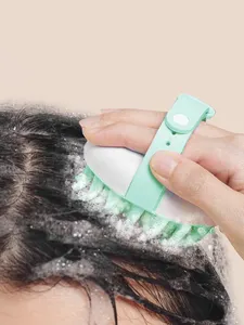 Manufacturer Custom Plastic Care Scalp Brush Soft Silicone Scalp Massager Hair Shampoo Brush