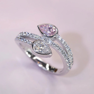 Anello a strati a goccia per donna, gioiello da dito alla moda in stile coreano - Product Image 1