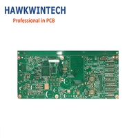 Placa PCB de 4/6/8 Capas con Control de Energía Eléctrica de Alta Frecuencia, Baño de Oro, Certificación ISO/RoHS, Marca Hawkwintech